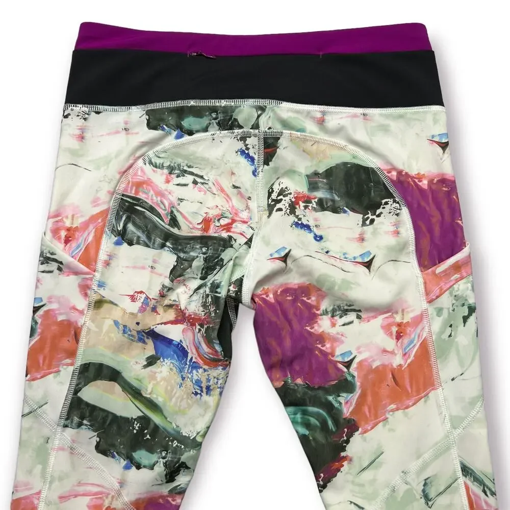 Lululemon Speed Tight III Luxtreme Leggings SIZE 6 Plum Wave Print Run Tight